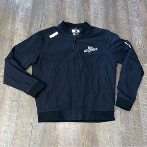 Legends Black Carson Bomber Jacket Los Angeles Embroidered Men’s Size S